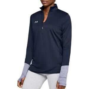 Under Armour Quarter Zip Pullover Medium Black Dry Fit Workout Gym Running